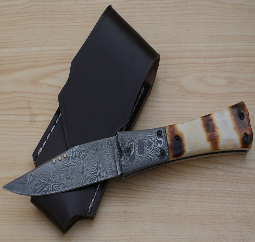 Damascus Folding Knife