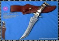 Damasus Hidden Tang Knife with Stag and Buffalo Horn Handle ....Click to enlarge